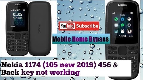 Nokia 105new 1174 (2019) 456 & back key not working @Mobile Home Bypass