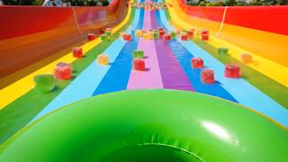 [AI ASMR] Most Satisfying Magical Waterslides 🛝 | Relaxing Water Park Sounds & Visuals🍓🥝🍉🫐🍒🍇 screenshot 3