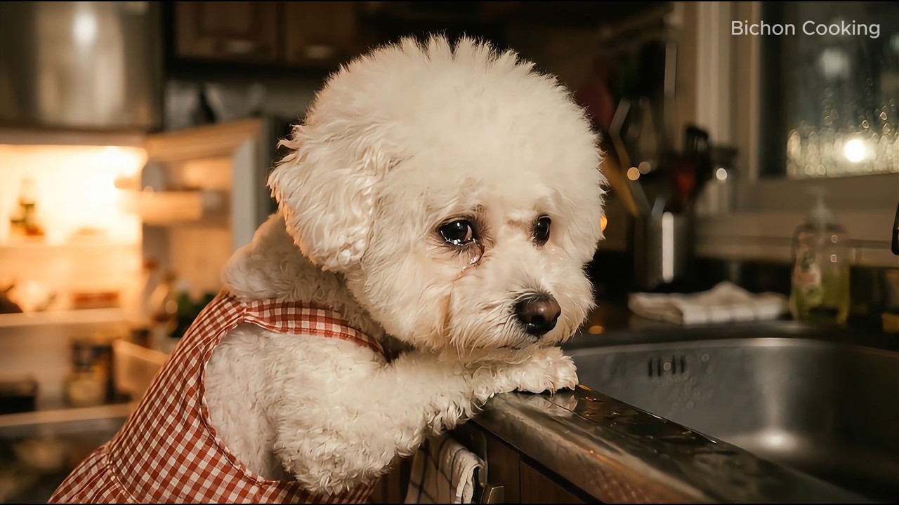 엄마 왜 울어? Mom, why are you crying? #bichonfrise
