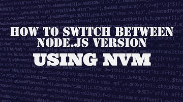 How to switch between node versions using NVM