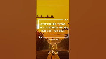 Stop Calling It Fear — It’s Just Laziness in Disguise #motivation #resetyourmindset #success