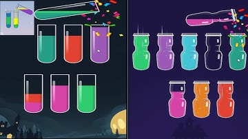 Water Color Sort Gameplay | Asmr games | Android games | Smile ASMR