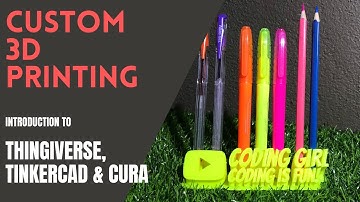 TinkerCad 3D Printing: Customized Pencil Holder (Thingiverse, Cura, Creality Ender 3 Pro 3D Printer)