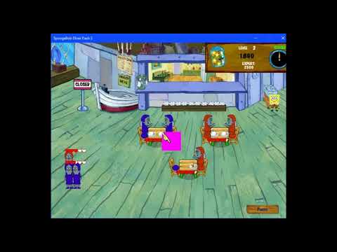 Nickelodeon Spongebob Squarepants Diner Dash 2 Two Times The Trouble: Stage 1 Levels 1 to 3