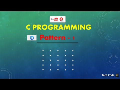 Star Square Pattern in C | Pattern Programming | Pattern - 01 | Tech Code |