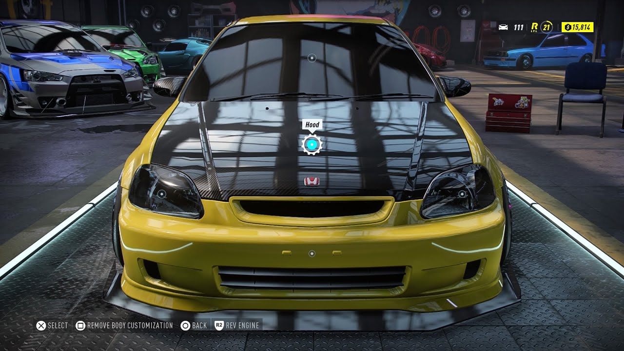 How to apply carbon fiber on stock hood (Honda Civic TypeR) in NFS