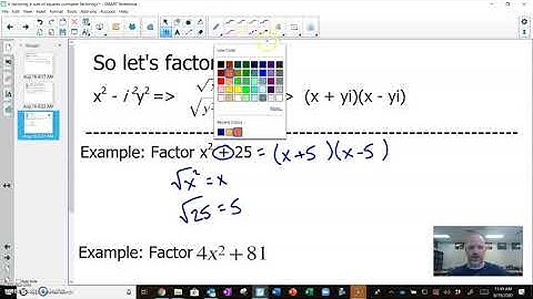 Complex Factoring a Sum of Squares (with i)
