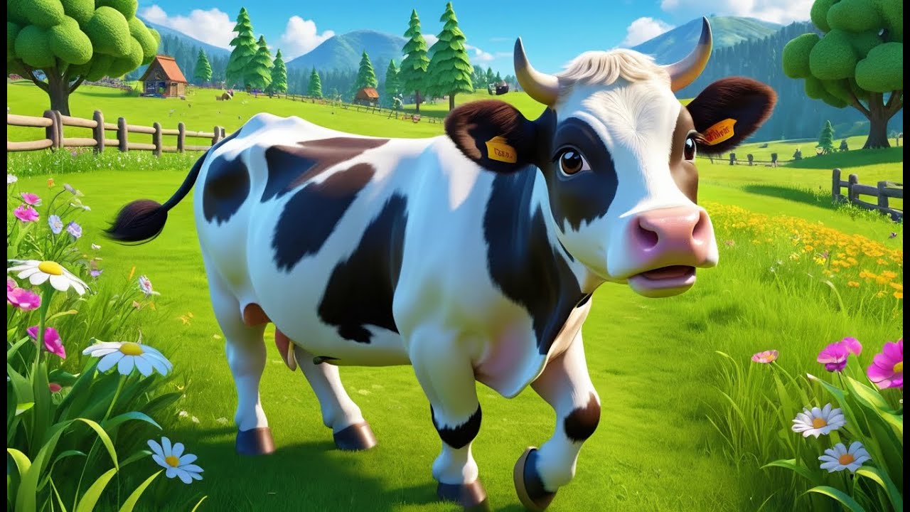 Mini Cow Goes Moo Moo | Cute Cow Song for Kids | Fun Farm Nursery Rhyme