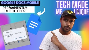 How to remove google docs mobile from trash | how to permanently delete files in google docs mobile