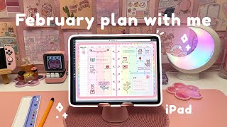 Plan with me on my iPad ✏️ digital planner setup | February 2024 | digital planning | noteful app
