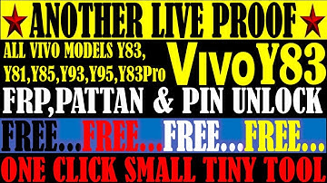 ANOTHER LIVE PROOF | VIVO Y83 & Y93(1814),,Y81,Y85,Y93,Y95 |FRP ONE CLICK WITH FREE FREE FREE TOOL