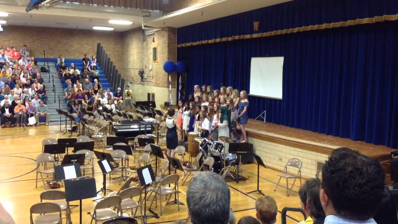 WMS 8th Grade Choir singing at their graduation 2014 Wayzata West