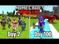 I Survived 100 Days in HARDCORE Medieval Minecraft