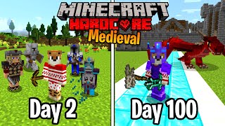 I Survived 100 Days in HARDCORE Medieval Minecraft