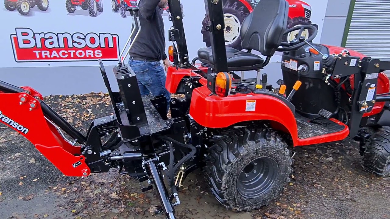 How to remove a tractor backhoe from a 1905 Branson Tractor YouTube