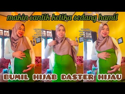 Bumil Jilbab Cantik Daster Hijau