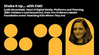 Shake It Up... BBC Digital Strategy
Watch Lydias full presentation on the CMF YouTube channel:
https://www.youtube.com/watch?v=Oc_lbrBtgys
This week’s CMC Shake It Up video is the fourth in our series plucked from the CMF Reaching Kids Where They Are” event earlier this year.
Lydia Mossahebi (BBC Children’s and Education) on BBC digital strategy - with special reference to CBBC in Roblox. Shake It Up... BBC Digital Strategy