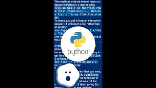 Does readlines() return a list or an iterator in Python 3 #shorts