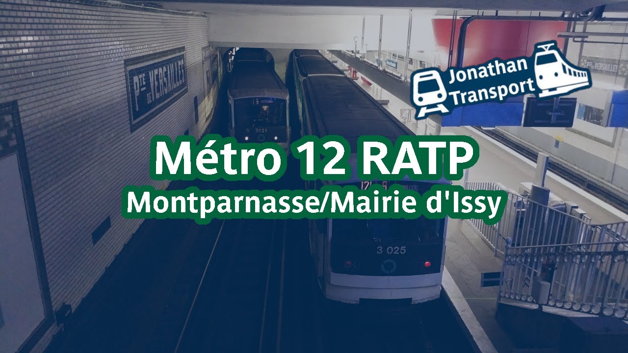 Métro 12 RATP - Voyage entre Montparnasse - Bienvenüe et Mairie d'Issy