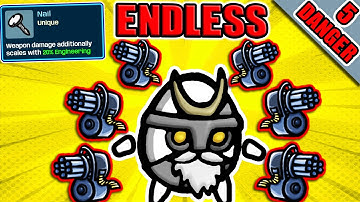 6 MINIGUNS with 252 Ranged Damage on Cyborg Danger 5 | Brotato