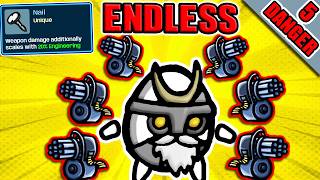 6 MINIGUNS with 252 Ranged Damage on Cyborg Danger 5 | Brotato