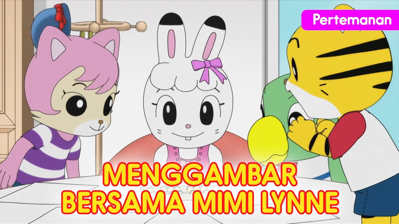 MENGGAMBAR BERSAMA MIMI LYNNE | Kartun Anak Bahasa Indonesia | Shimajiro Bahasa Indonesia