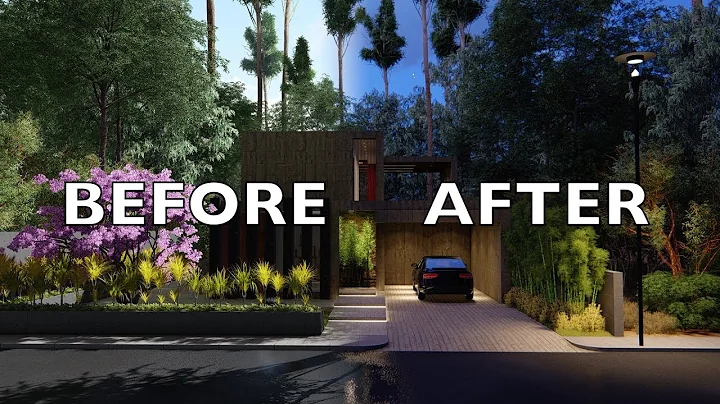 LUMION 8 Pro BEFORE/AFTER Render Tutorial Modern House#6