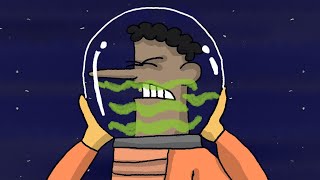 Space Man Farting Thick-Necks 4 Astronaut Cartoon