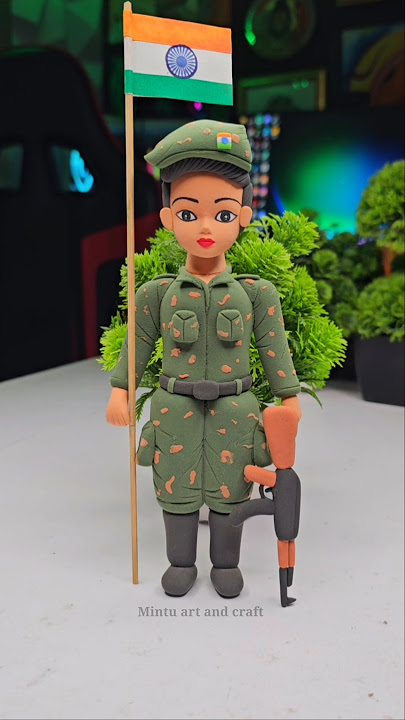 Diy Indian Army Soldier  Making 🪖 Republic day Special 26th January 🇮🇳🇮🇳 Jai Hind #shorts #short
