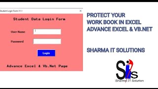 User Name Password Excel Protect Workbook Vb.Net Project by Sharma It Solution