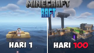100 Hari Minecraft RAFT SURVIVAL... #100hariminecraft #minecraft screenshot 2