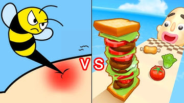 Sandwich Runner game Story 😯🆚 help me tricky puzzle new game Pokemon 💯 walkthrough gameplay new 2024