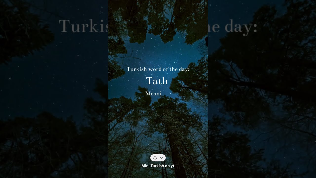 How To Say SWEET In Turkish shorts YouTube How To Say SWEET In Turkish shorts YouTube