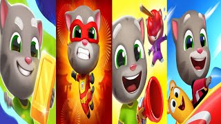 Talking Tom Gold Run vs Talking Tom Hero Dash Chinese vs Talking Tom Blast Park vs Tom Fly Run screenshot 2