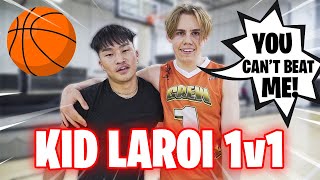 KID LAROI BULLIES ME IN 1V1 BASKETBALL! BEST JUMPER IN THE RAP GAME? @TheKidLAROI