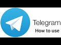 Telegram messenger  how to use