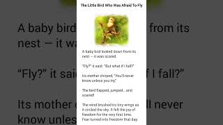 The Little Bird Who Was Afraid to Fly | Motivational Story for Kids | Short Moral Story
