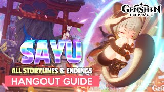 How to: GET ALL Sayu Hangout Event Endings & Storylines | Genshin Impact