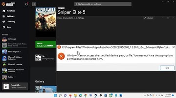 Fix Sniper Elite 5 Error Windows Cannot Access The Specified Device, Path Or File (Xbox Game Pass)