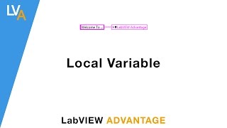 How to use local variable - LabVIEW