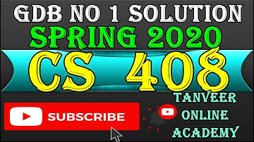 CS408 GDB Solution Spring 2020 || CS408 GDB