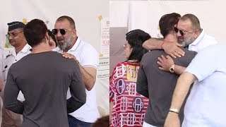 Watch Sanju Baba Gets Em0tional & HUG Seeing Salman Khans Brother Outside Voting Booth In Bandra