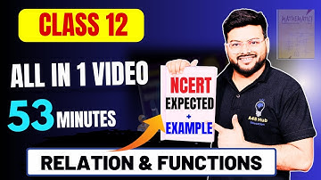 Expected and Repeated Question of Relations & Functions I Class 12 Maths I NCERT Expected Questions