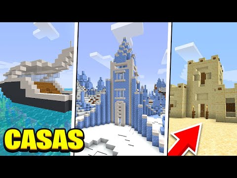 Como Construir CASAS INCRÍVEIS e FÁCEIS para CADA BIOMA do MINECRAFT!