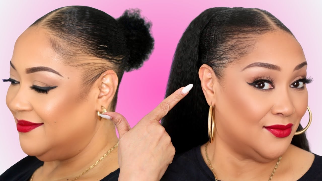 How to Fake Edges: Stunning  Ponytail for Traction Alopecia!