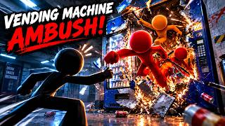 🔥 BLACK STICKMAN GOT AMBUSHED BY A VENDING MACHINE! 😱💥 screenshot 2