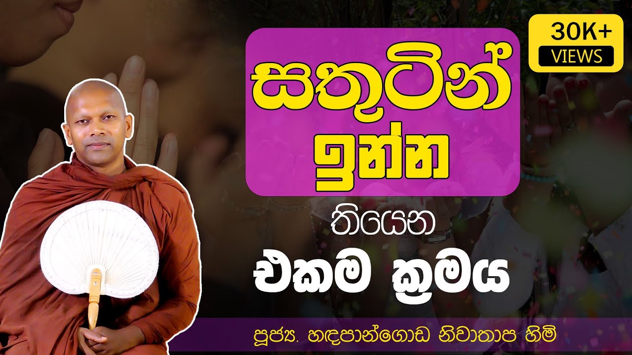 සතුටින් ඉන්න තියෙන එකම ක්‍රමය | Ven. Handapangoda Nivathapa Himi