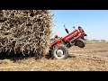 Mf 260 turbo pulling a very heavy loaded trolley with stunts | Power of Mf 260 | Tractor dance