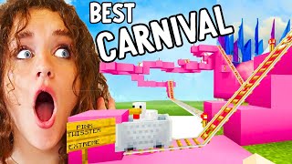 WHO CAN BUILD THE BEST CARNIVAL in Minecraft - Gaming w/ The Norris Nuts