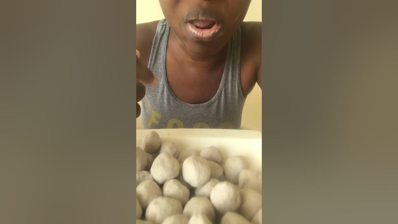 Asmr crunchy clay soud eating and swallowing clay eating 